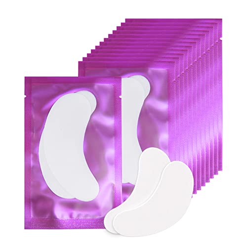 100 Pairs Eye Pads Eyelash Pads for Eyelash Extension Eyelash Lifting Eyelashes Colouring Eyelashes Eye Patches Eyelash Extension Pad (Purple)