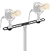 Neewer Adjustable Microphone Bar Zinc Alloy Construction with 5/8-inch Screws for Holding 2 Mics or Boom Arms, Shock Mounts in Vocal Recording Broadcasting and Press Conference
