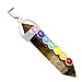 BEADNOVA 7 Chakra Natural Brown Tiger Eye Gemstone Necklace Hexagonal Healing Pendant Necklace Stainless Steel Chain 18
