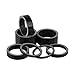 Bluecell Set of 7pcs Black Color 1-1/8inch Carbon Fiber Bike Headset Spacer Stem Spacer for MTB Bike Road Bikes, 2mm,3mm,5mm,8mm,10mm,15mm,20mmthumb 3
