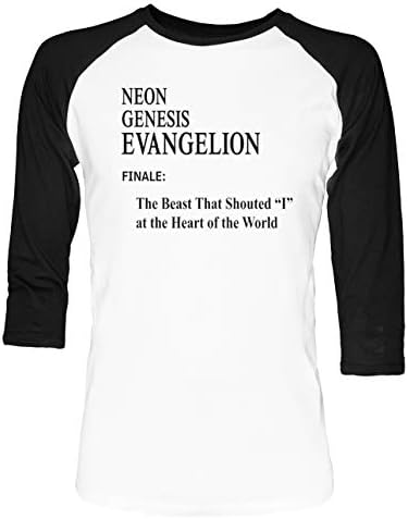 Rundi Neon Genesis Evangelion Episode 26 Unisex Baseball T-Shirt Men's Women's 2/3 Sleeves White Black