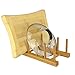Eco Friendly Bamboo Wood Plates/Pots/Pans/Cups Dish Drying Rack Drainer Storage Organizer - MyGift