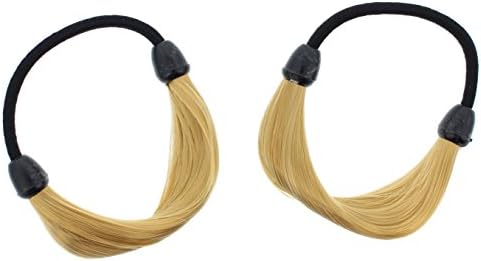 Making Waves Smooth Faux Hair Ponytail Holder (2Pcs) (Blonde)