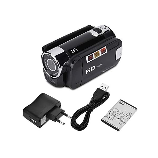 Socobeta Camcorder Digitalkamera Full HD 270 ° Drehung 1080P 16X High Definition Digital Camcorder Video DV Kamera(EU…