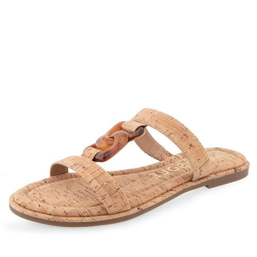 Aerosoles Women's GERALDINE Flat Slide Sandal, Cork Combo, 7.5M at Amazon