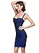 Alice & Elmer Women's Rayon Strap Sleeveless Spaghetti Bodycon Mini Bandage Club Dress RoyalBlue S