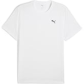 PUMA Mens Better Classics Oversized Logo Crew Neck Short Sleeve Casual Tops Casual - White