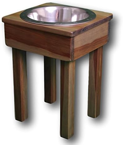Raised Dog Single or Double Bowls - Solid Wood Cat and Dog Bowl Stands, NO ASSEMBLY REQUIRED! Stainless Steel Bowl(s) Large, Medium, and Universal Sizes - Eco-Friendly and Non-Toxic - Made in the USA