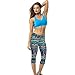 Toraway Pants, Women Printed Sport Yoga Pants Stretch Cropped Pants (Large / 28, Multicolor #3)
