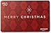 Amazon.com $50 Gift Card in a Red Ornament Tin (Merry Christmas Card Design)