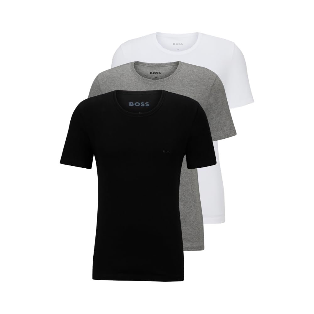 Photo 1 of BOSS 3-Pack Crew Neck Cotton Jersey T-Shirts