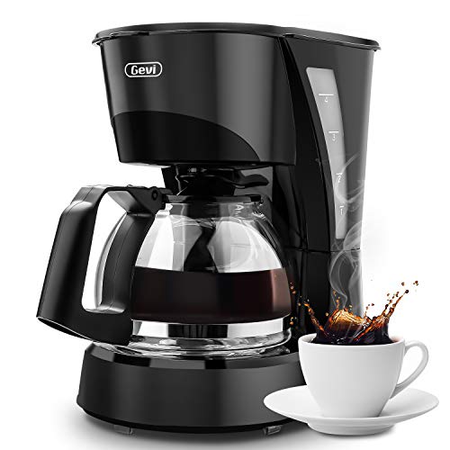 Drip Coffee Maker GEVI 4 Cup Coffee Machine Work in Silent Coffee