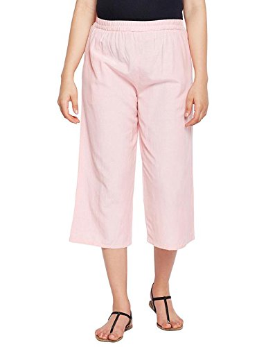 Women's Cotton Maternity Culottes (Light Pink)
