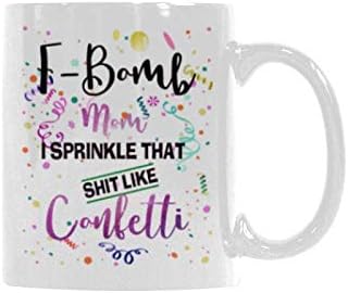 f bomb mom confetti coffee cup
