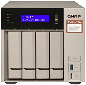 QNAP | TVS-473e-8G-US | QNAP 4-bay NAS/iSCSI IP-SAN, AMD R series Quad-core 2.1GHz, 8GB RAM, 10G-ready (12TBx 8) Bundle.
