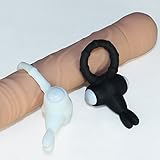 GREYWOLF Penis Ring Vibrating Cock Ring for Penis and Clitoral Stimulator Power Stamina Clit Cockring Improv Stimulation for the Penis and Harder Erections Intercourse (White)