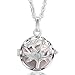 Eudora Harmony Bola Mini Family Tree Silver Plated Pendant Mexico Ball Pregnancy Bell 24 Inches Chain
