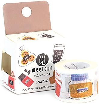 New Signature Collection Designer Washi Tape: Perfect Multi Purpose Colored Masking Tape for Walls, Arts and Crafts, DIY, Scrapbook - 30mm x 10m (Scrumptious Snacks)