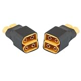 2Pcs No Wires Connector XT60 XT-60 Parallel Connector 1 Female To 2 Male For RC LiPo NiHM Battery ESC