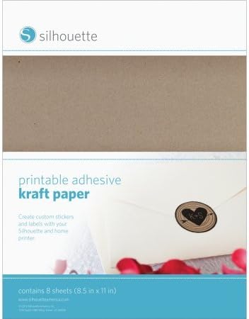Silhouette Printable Sticker Paper 8.5X11 10/Pkg-Kraft