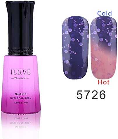 iLuve Long Lasting Soak Off Chameleon Temperature Colour Change Nail Polish with 72 Colors Choices | 1 bottle with 12ml UV Gel Polish of Color #5726