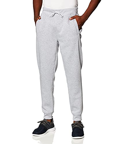 WT02 Men's Fleece Sweatpants & Joggers (Regular & Extended Sizes), Heather Grey…