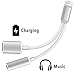 2 in 1 Lightning to 3.5mm Audio Adapter, ADABUNNY Lightning Charger, Lightning to 3.5mm Aux Headphone Jack Adapter for iPhone 7/7 Plus (Silver)