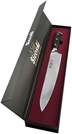 Sicoshi 9.5 inch Chef Knife - VG10 Damascus Kitchen knives Crafted w/ 67 Layers of the Finest High Carbon Stainless Steel, Razor Sharp, Rust &amp; Stain Resistant, Perfect for Fillet, Slicing and Chopping