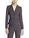 Calvin Klein Women's Two Button Lux Blazer, Charcoal 4