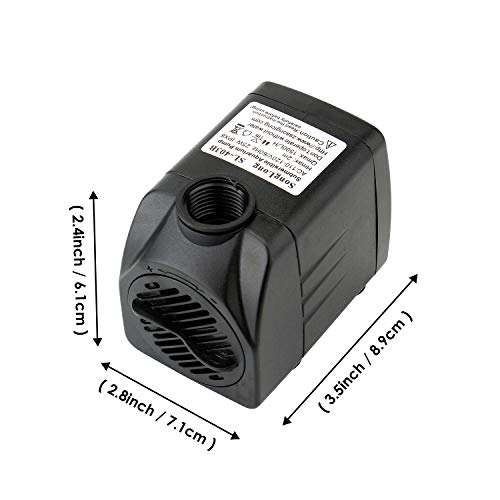 400 GPH Submersible Water Pumps for Aquarium, Tabletop Fountains, Pond