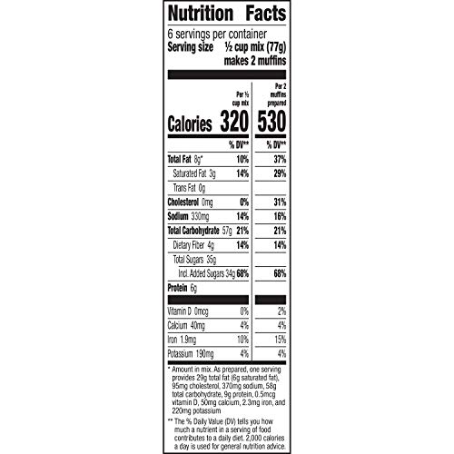 BETTY CROCKER OAT-TASTIC CHOCOLATE CHIP MUFFIN MIX, 16.4 OZ