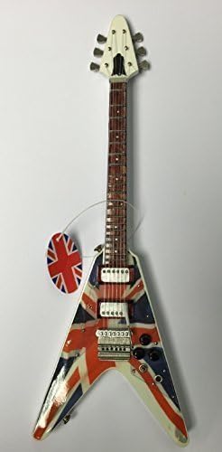 Baby AxeCollectible Miniature Guitar ~ BA29 ~ Flying 'V' ~ UNION JACK
