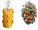 2 Gallon Strawberry Planter Bag for Growing Potato Outdoor Vertical Garden Hanging Open Style Vegetable Planting Grow Bag (Yellow)thumb 1