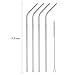 4 Bent Stainless Steel Straws Extra LONG fits compatible with 30 oz & 20 oz Yeti &Rtic Tumbler Rambler Cups - BonBon Drinking Straw