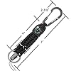 Techion-Paracord-Survival-Keychain-Compass-60-inch-Disassembled-Length-7-inch-Braided-Strong-Paracord-Keychain-with-Key-Ring-Compass-Carabiner-and-Quick-Release-Clip