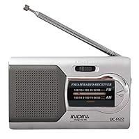 Detectorcatty Universal Slim AM/FM Mini Radio World Receiver Stereo Speakers High Performance Music Player Portable