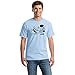 Krazy Kat Shirt Light Blue Gildan Men's Cotton Preshrunk Soft Tee (Medium)