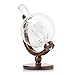 The Wine Savant 1000 Milliliter World Decanter, Globe Decanter, For Whiskey, Scotch, Spirits, Wine Or Vodka with Antique Ship, Anniversary, Holiday for Him, Birthday, Housewarming, Wedding