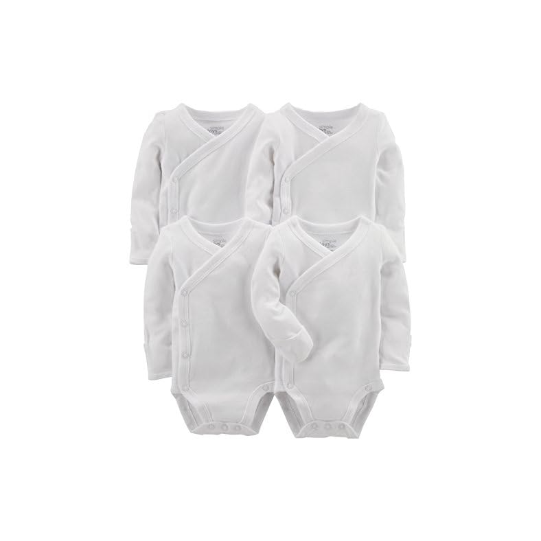 Simple Joys by Carter’s Unisex Babies’ Side Snap Bodysuit, Pack of 4