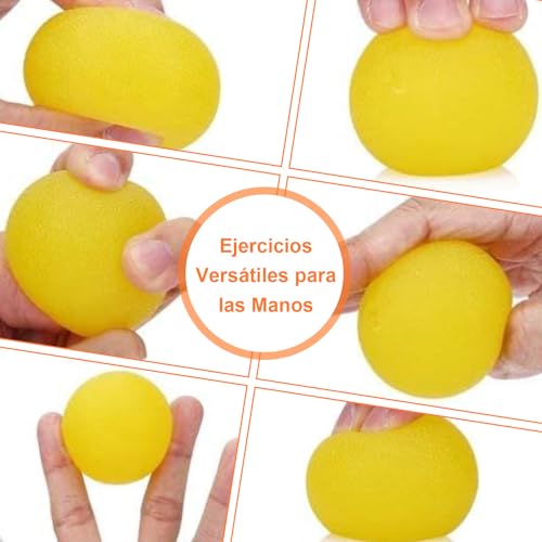 Longzhuo Pelota de Terapia de Mano, Silicona Pelotas de Ejercicio de Mano, Pelotas Redondas para Aliviar el Estrés, para Ejercicios de Mano, Bedo y Muñeca, Músculos de Artritis