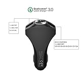 Quick Charge QC 3.0 Car Charger, Type C Port + Quick Charge 3.0 Port + Smart Port for iPhone/Sumsang Galaxy/LG/Nexus/Macbook