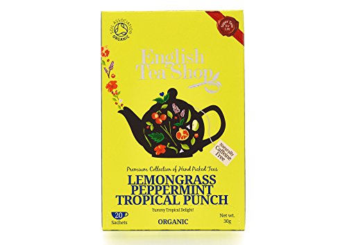English Tea Shop Organic Lemongrass Peppermint Tropical Punch Super Teas 20 Tea Bags