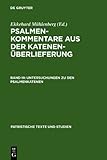 Untersuchungen zu den Psalmenkatenen, , 3111760626