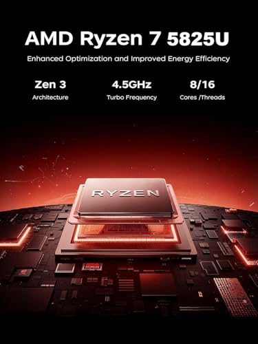 Tivique Laptop, 15.6 Inch Notebook, Ryzen 7 5825U, Up to 4.5 GHz, 16 GB RAM, 1TB SSD, NVMe PCIe 3.0, WiFi6, IPS 1920 x 1080, FHD Screen, HDMI
