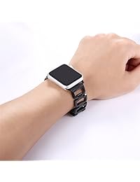 bandmax Link pulsera correa de Apple Watch con cierre Fold Over Carta Patrón "D metal Watch para iWatch Series 2 Series 1