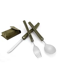 3 piezas, portátil ligero Set de cubiertos de acer