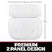 GripMAX Original Premium Spa Bath Pillow, Free Bath Puff, 14 Inch x 13 Inch, Quick Drying, 6 Suction Cups, Comfortable Luxurious Design, Cushion Provides Head, Neck, Shoulder Support in Jacuzzi, Spas