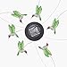 Amzdeal Hummingbird Solar Mobile Solar Mobile Wind Chime Solar Powered LED Light Color Changing Hummingbird Wind Chimes for Outdoor Garden Décor Christmas