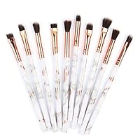 Cloudro 10pcs Makeup Brushes Set,Long Handle Premium Foundation Eyeshadow Brushes Set Cosmetic Tools (A)