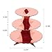 3- Tier Rose Gold Cardboard Cupcake Stand Dessert Stand Reusable Mini Cake Stand